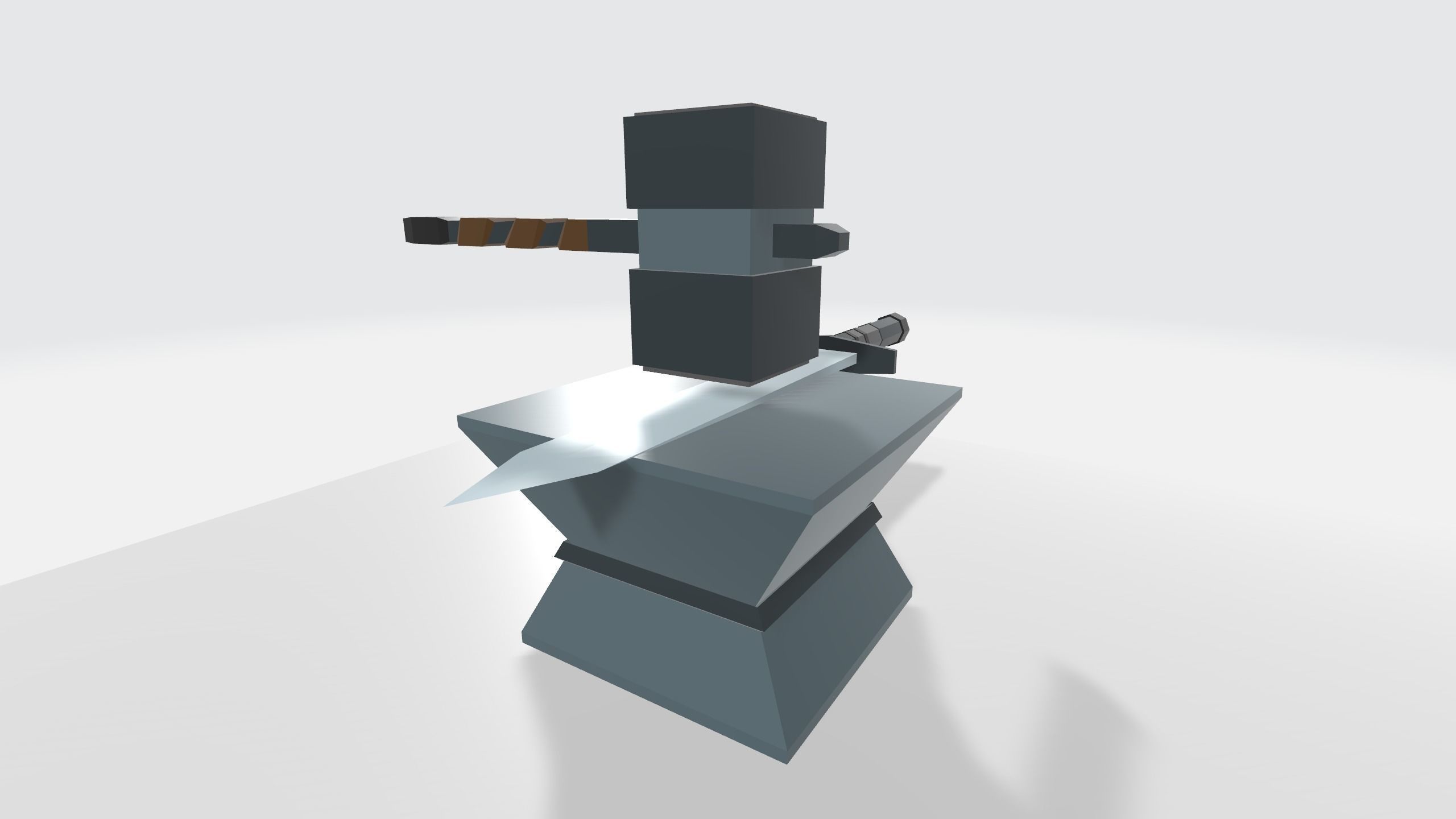 Ancient Sword forging for free  Free low-poly 3D model_15