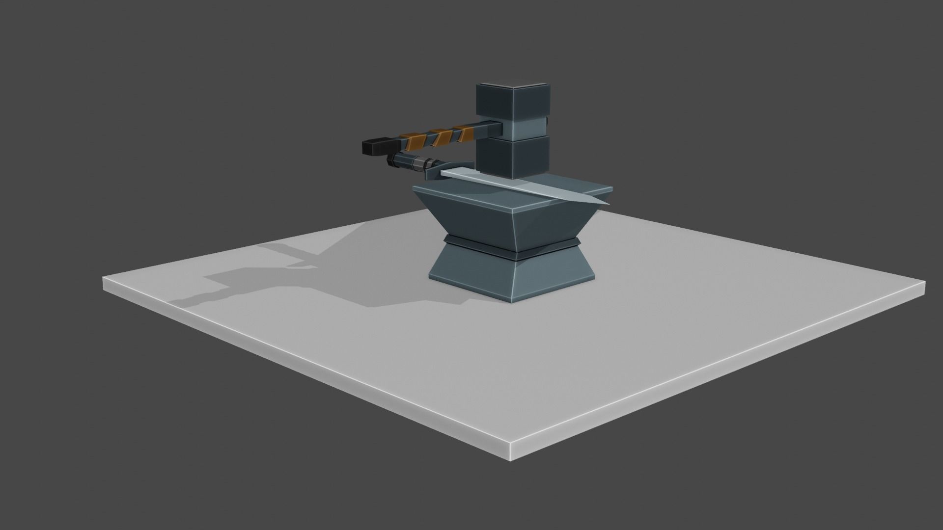Ancient Sword forging for free  Free low-poly 3D model_12