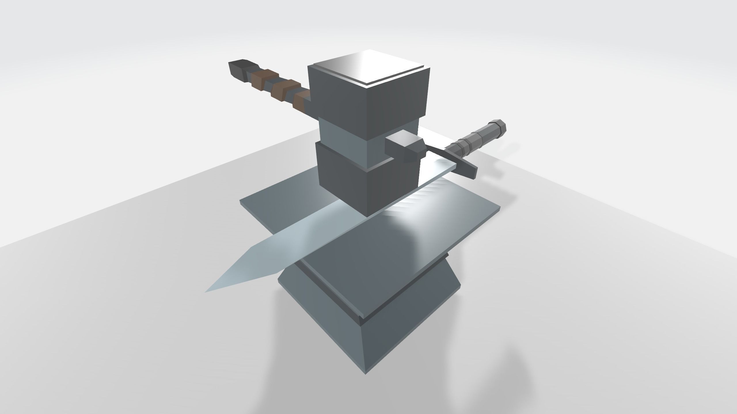 Ancient Sword forging for free  Free low-poly 3D model_18
