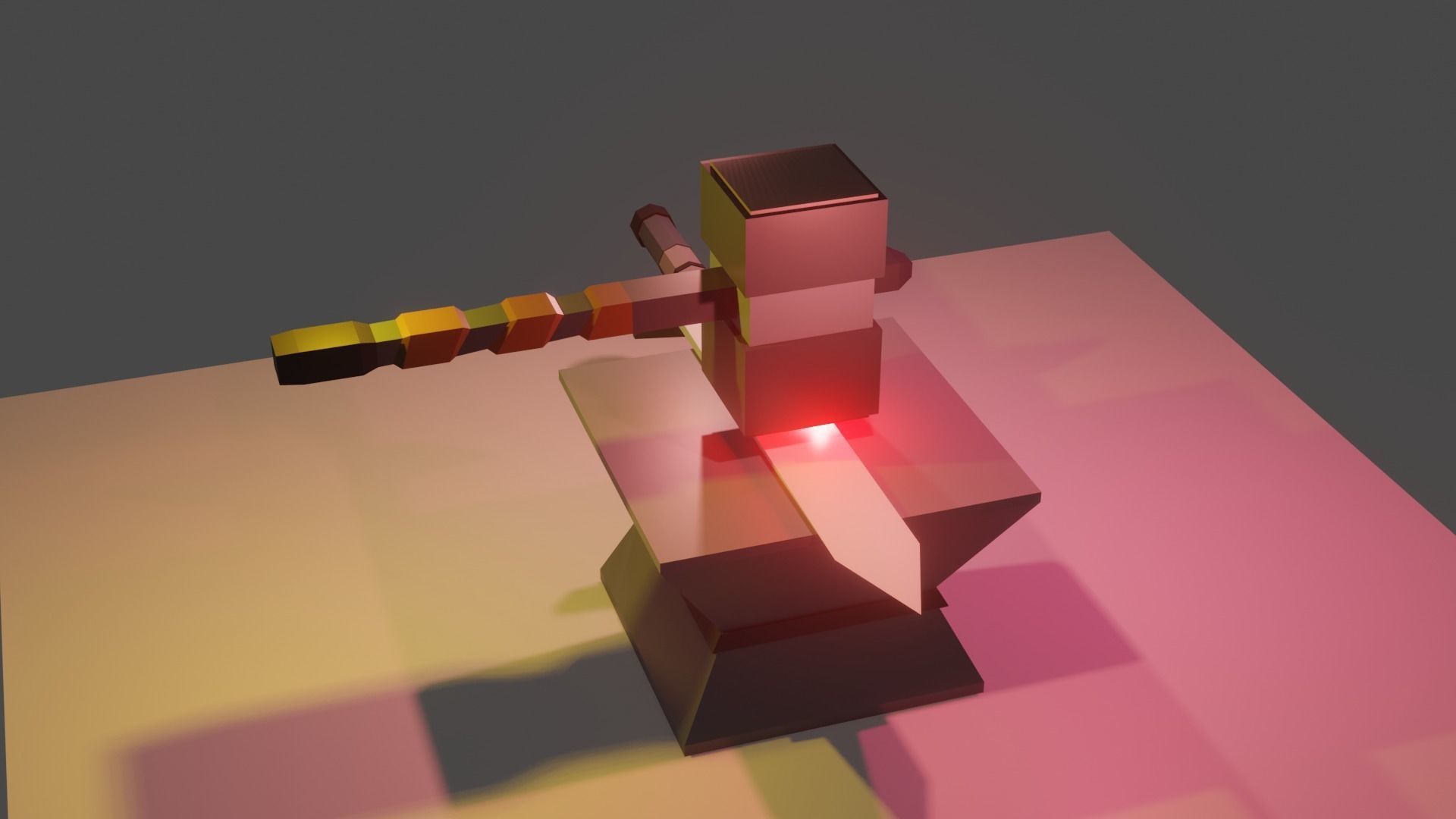 Ancient Sword forging for free  Free low-poly 3D model_4