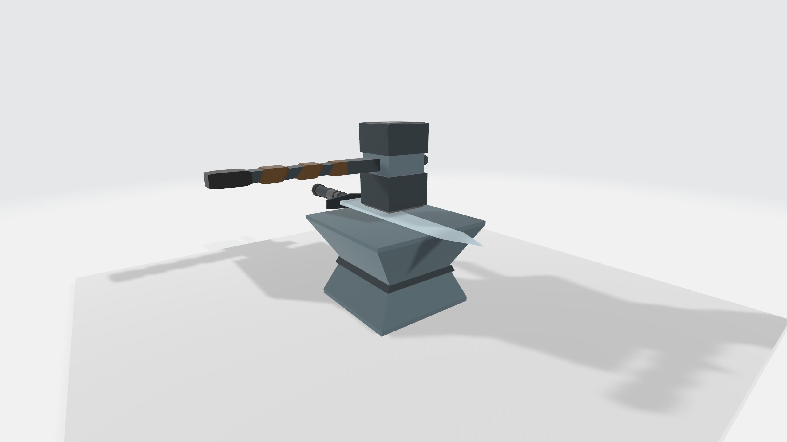 Ancient Sword forging for free  Free low-poly 3D model_14