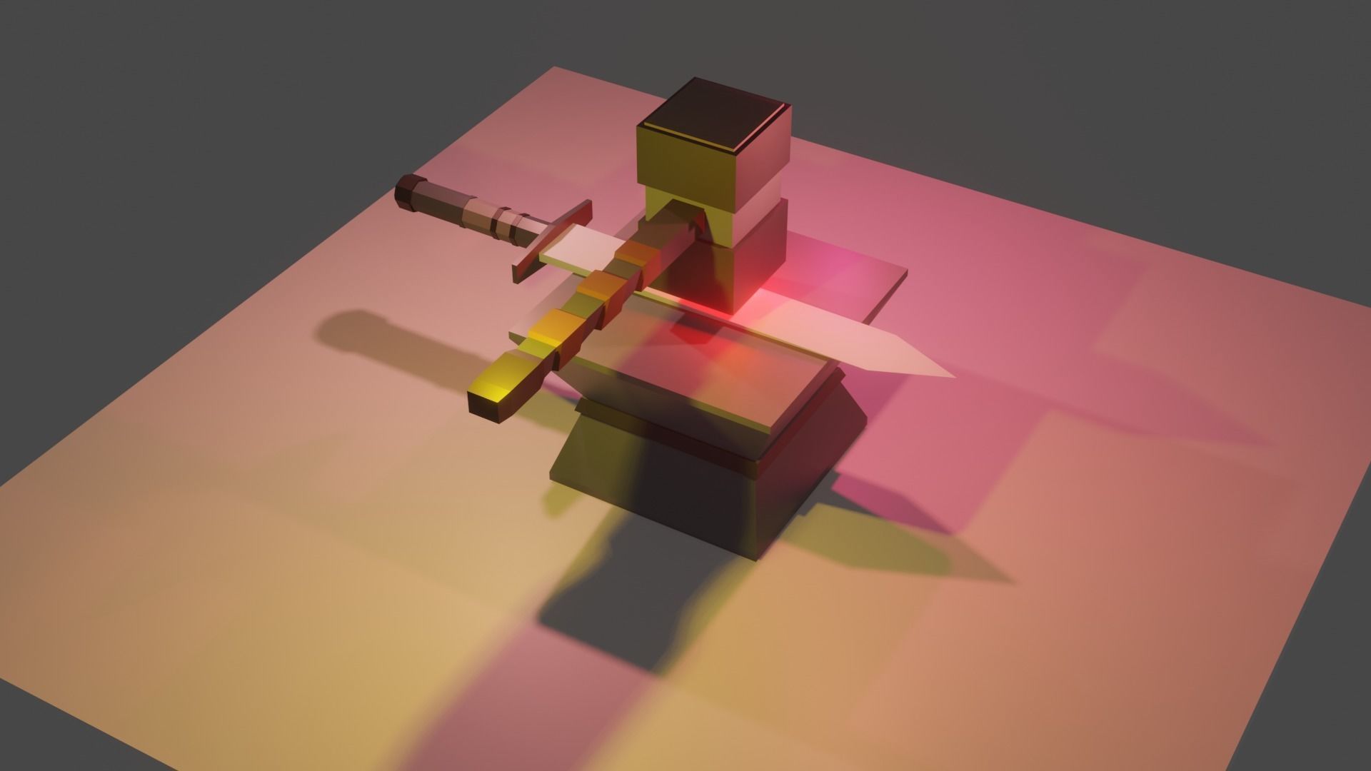 Ancient Sword forging for free  Free low-poly 3D model_3