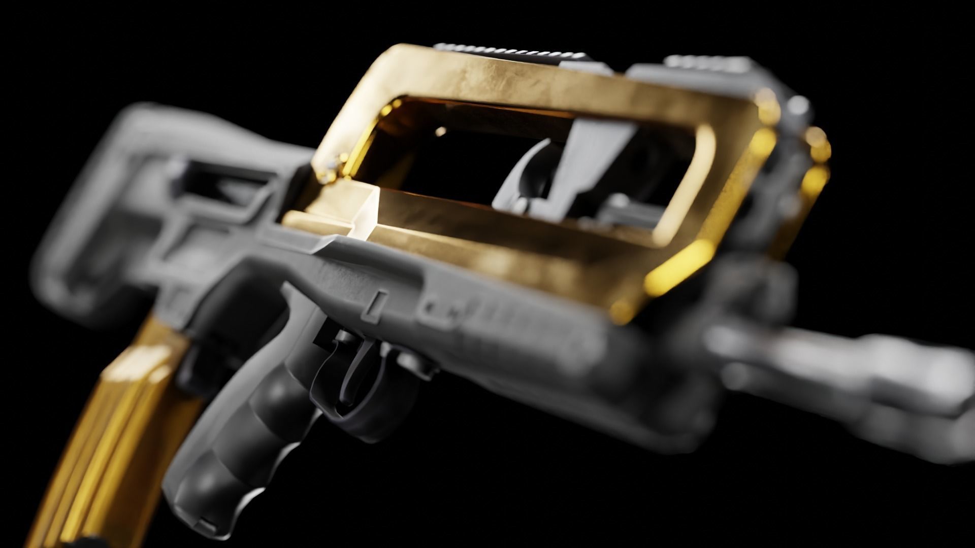  Low Poly FAMAS Rifle Low-poly 3D model_8