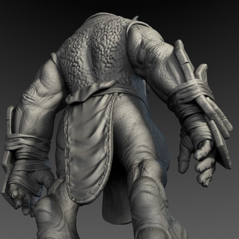 Rhino warrior 3D print model_9