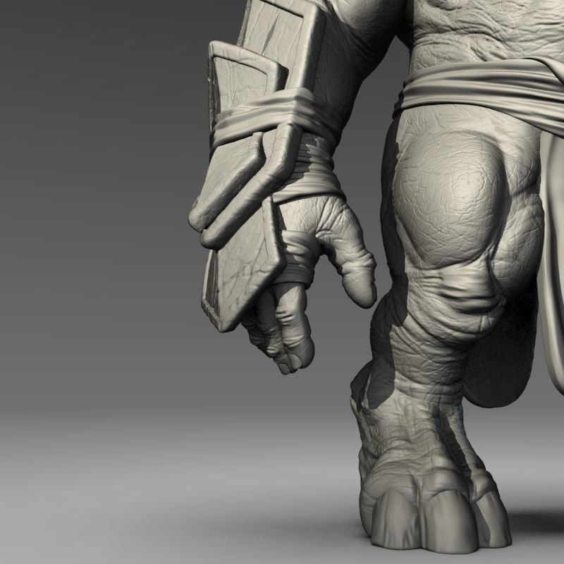 Rhino warrior 3D print model_4