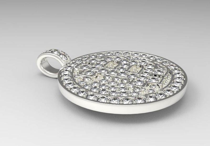 Bitcoin Pendant 3D print model_3