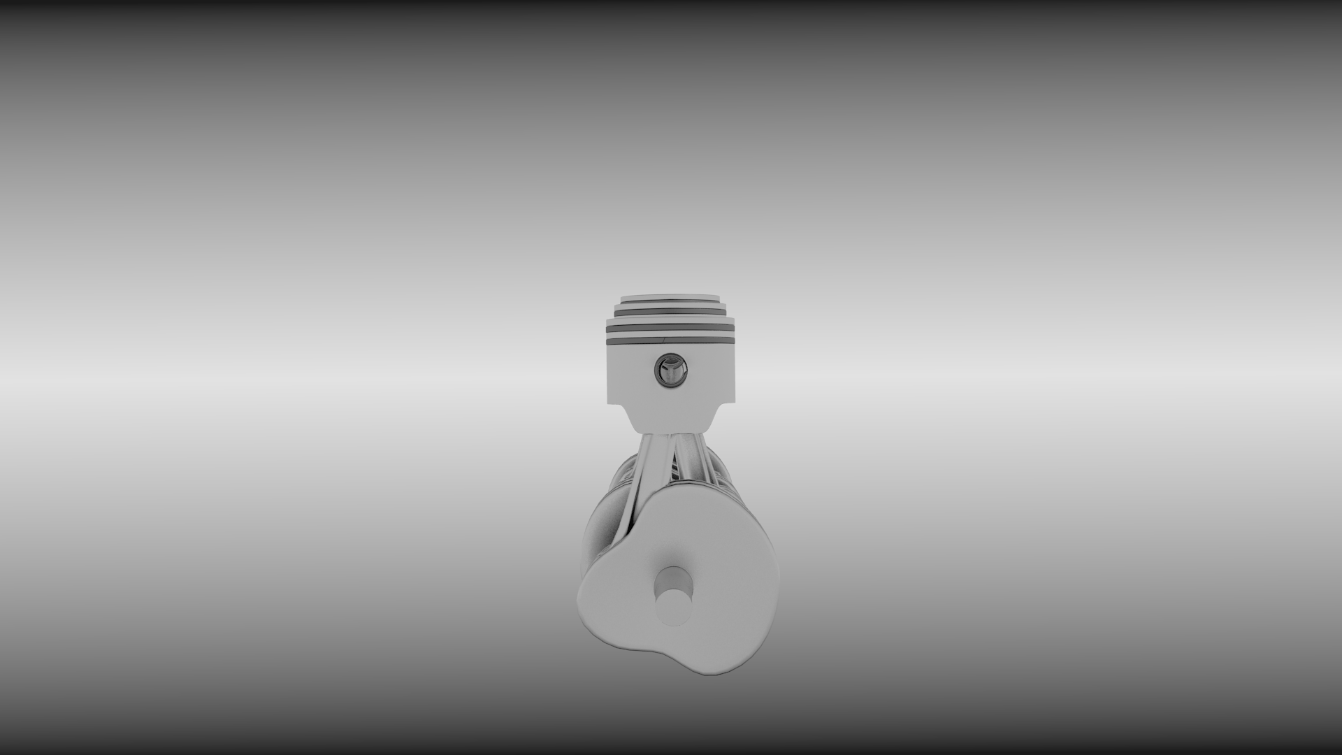 Animated six cylinder engine 3D model_2