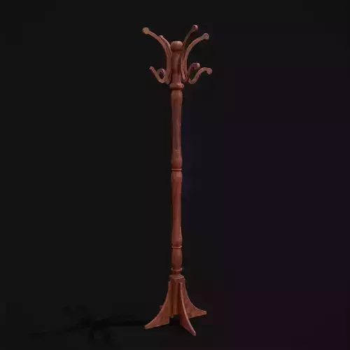 Ornate Wooden Coat Rack