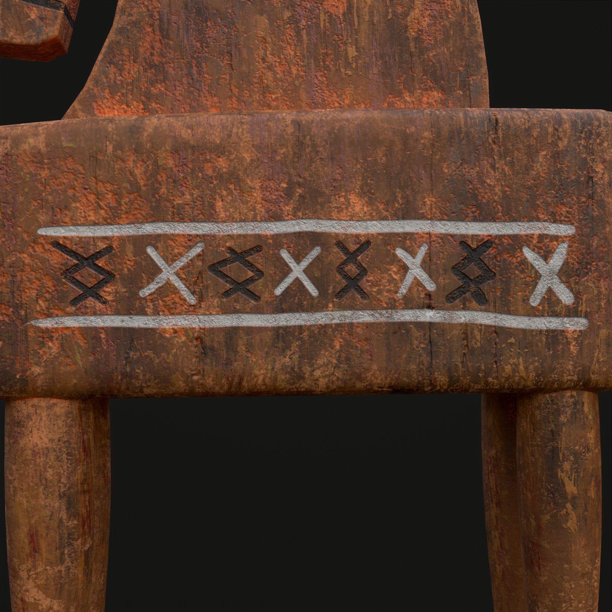 Rustic Hand Painted Toy Horse Low-poly 3D model_11