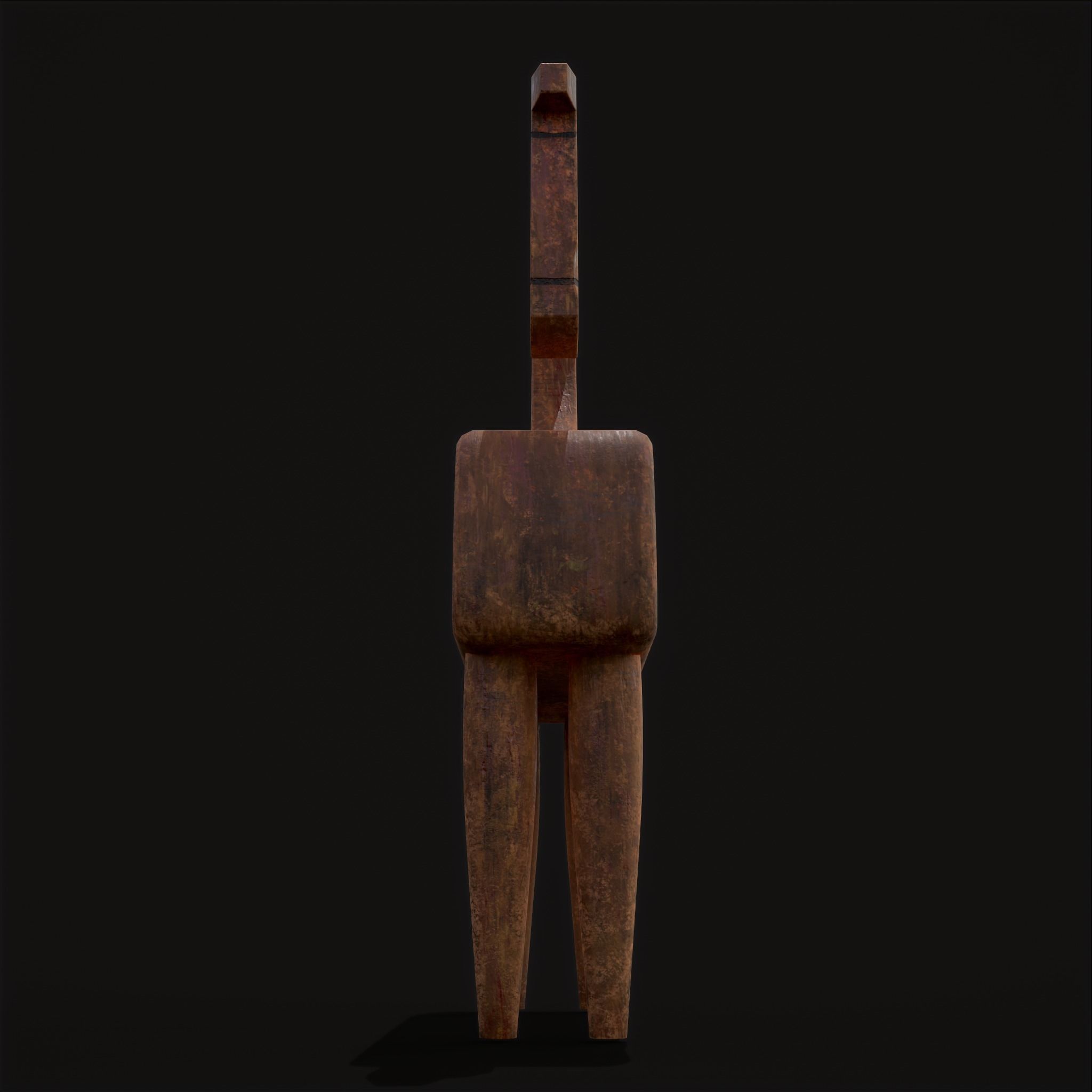 Rustic Hand Painted Toy Horse Low-poly 3D model_5