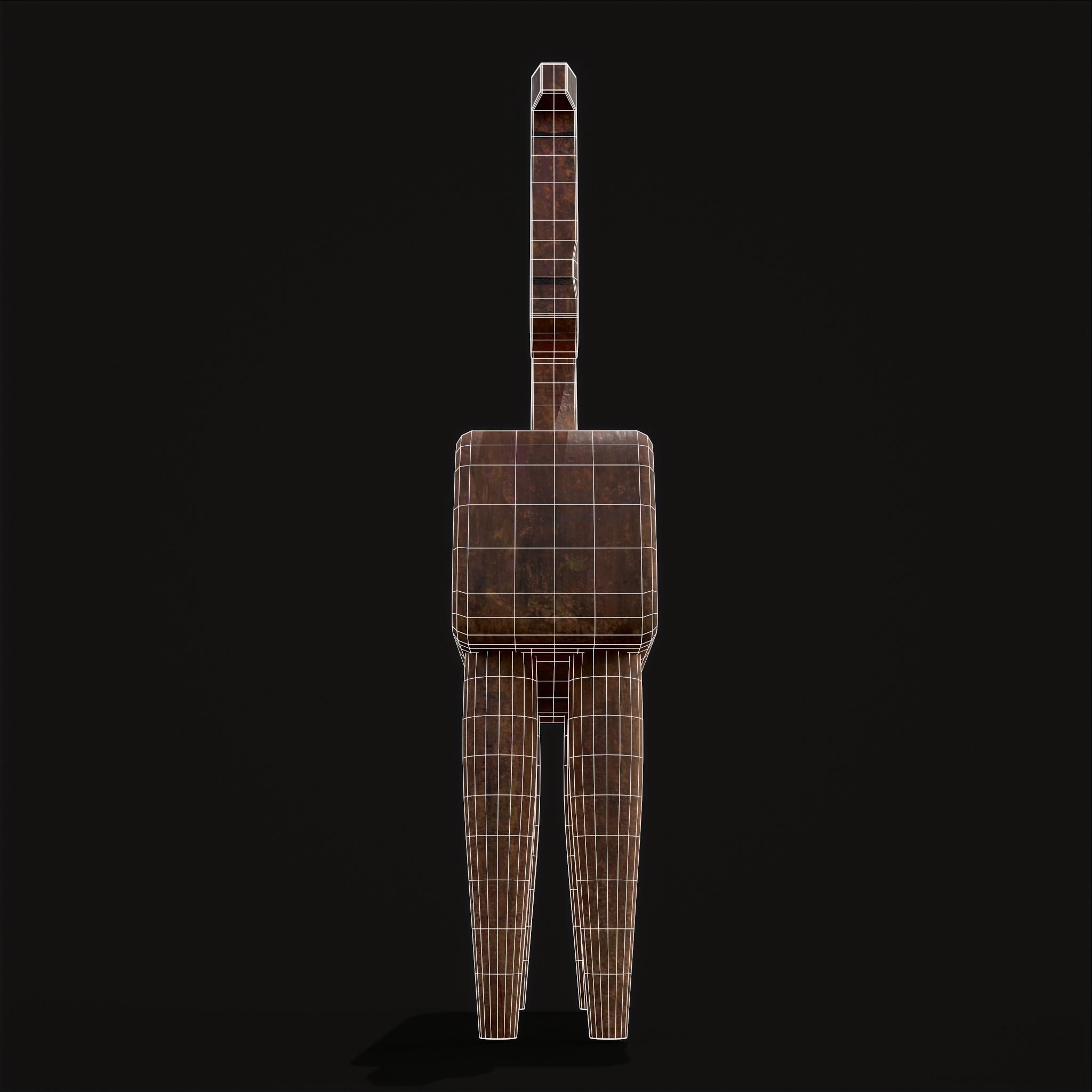 Rustic Hand Painted Toy Horse Low-poly 3D model_6