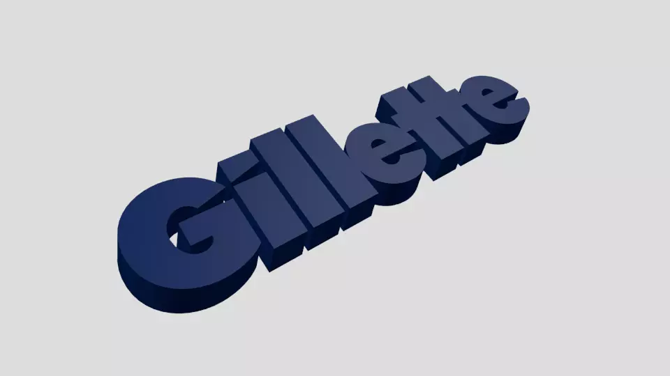 Gillette logo 3D print model
