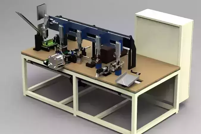 Car door check link assy machine  3D concept 3D model