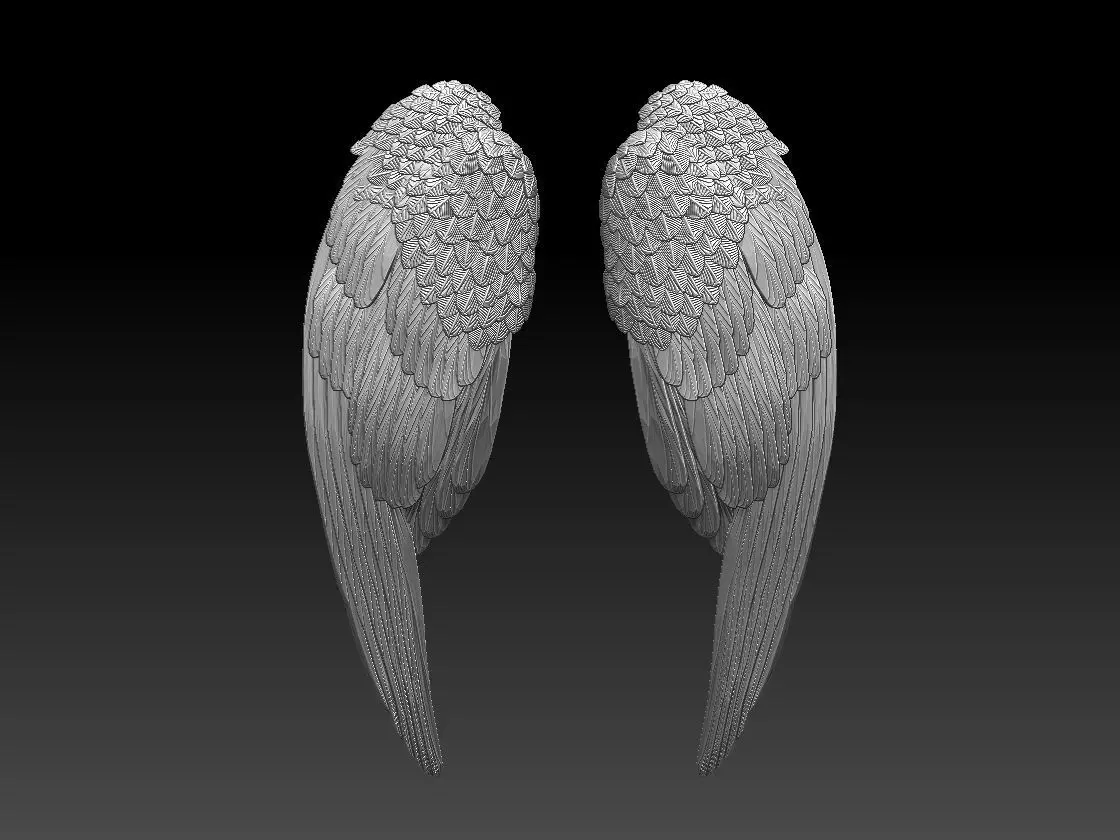 wings sword 3D print model_0