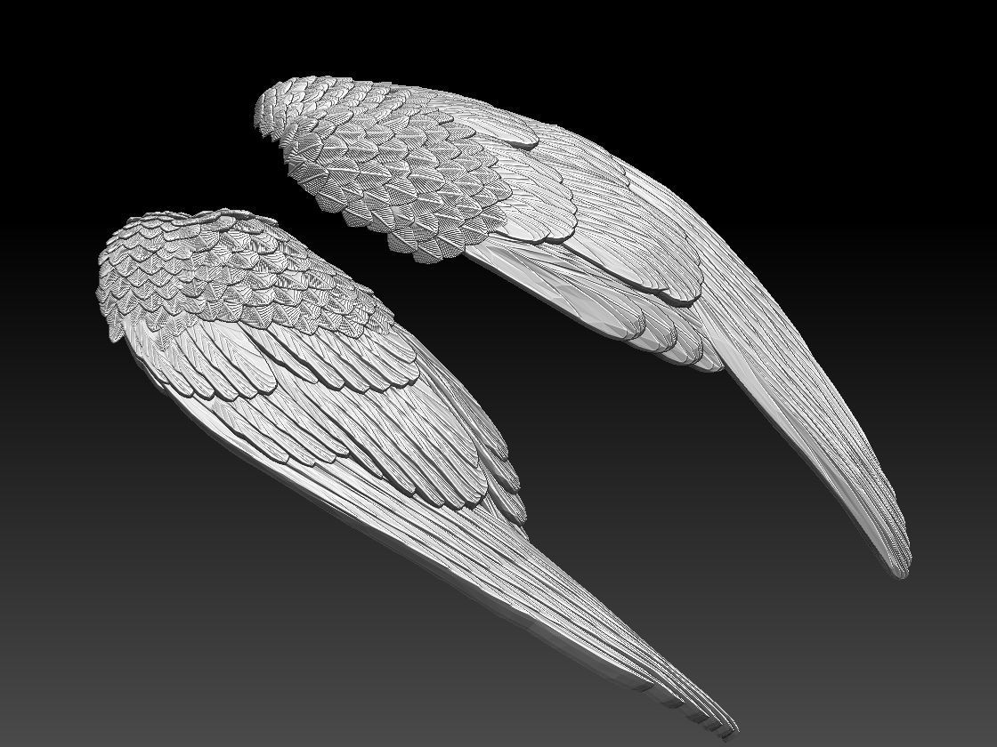 wings sword 3D print model_2