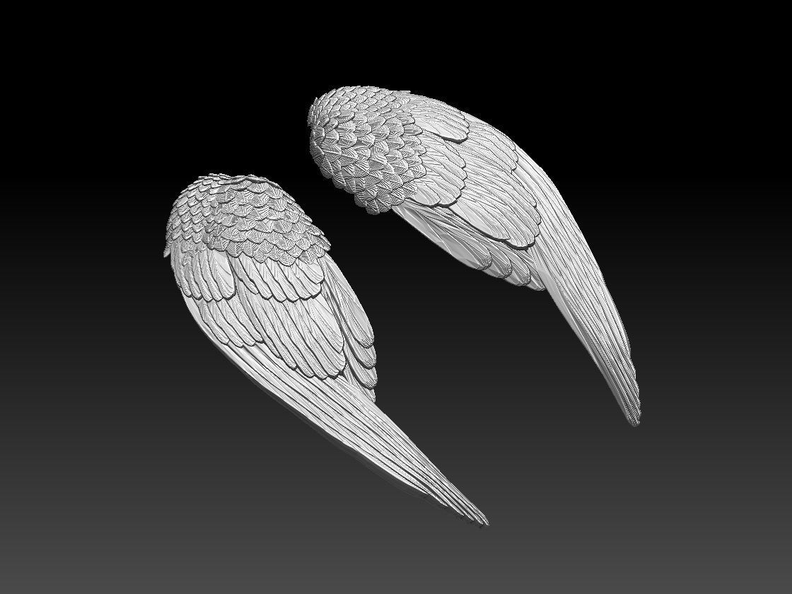wings sword 3D print model_1