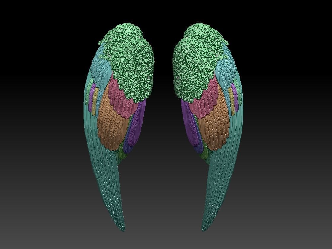 wings sword 3D print model_6