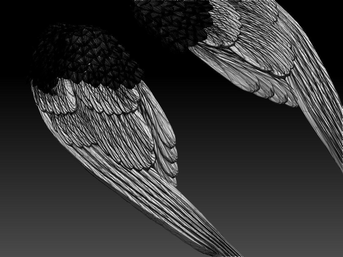 wings sword 3D print model_3