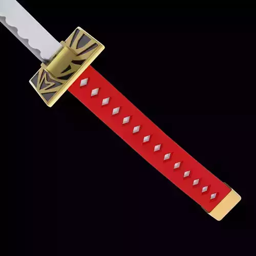 Abarai Renji sword Low-poly 3D model