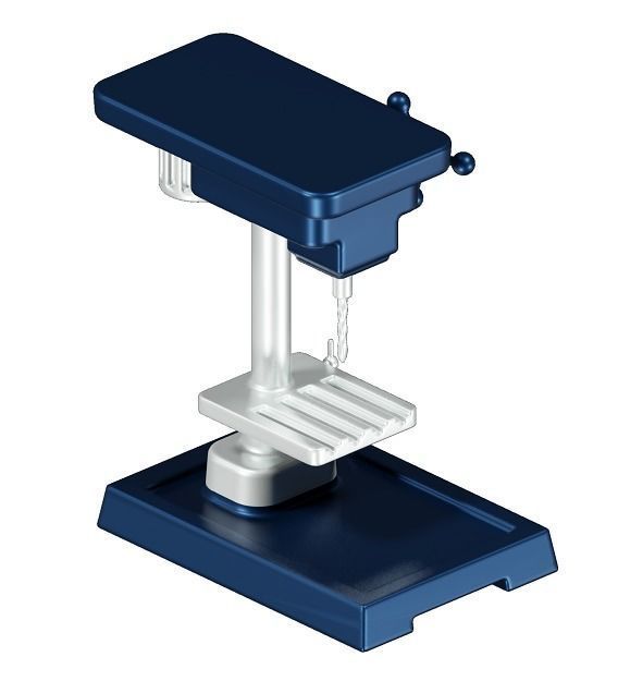 Educational Drilling Machine Toy 3D model_1