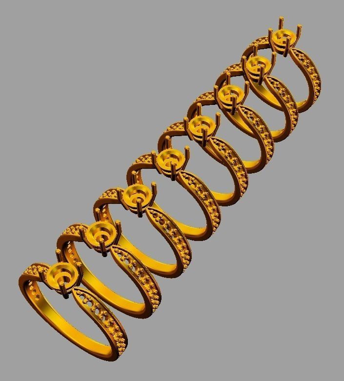 5mm Solitaire Ring 3D print model_6