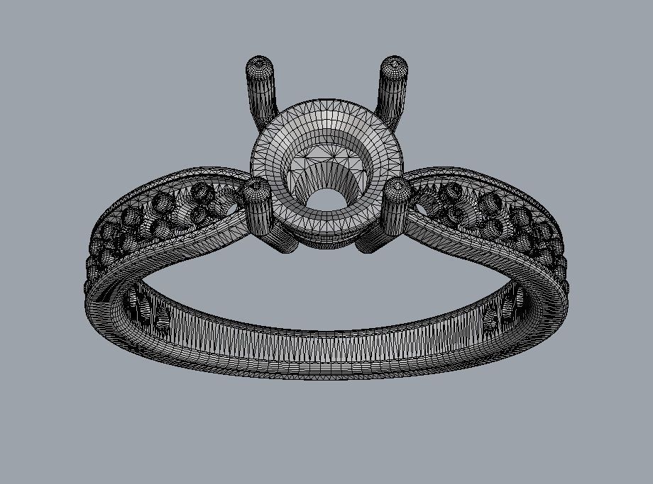 5mm Solitaire Ring 3D print model_10