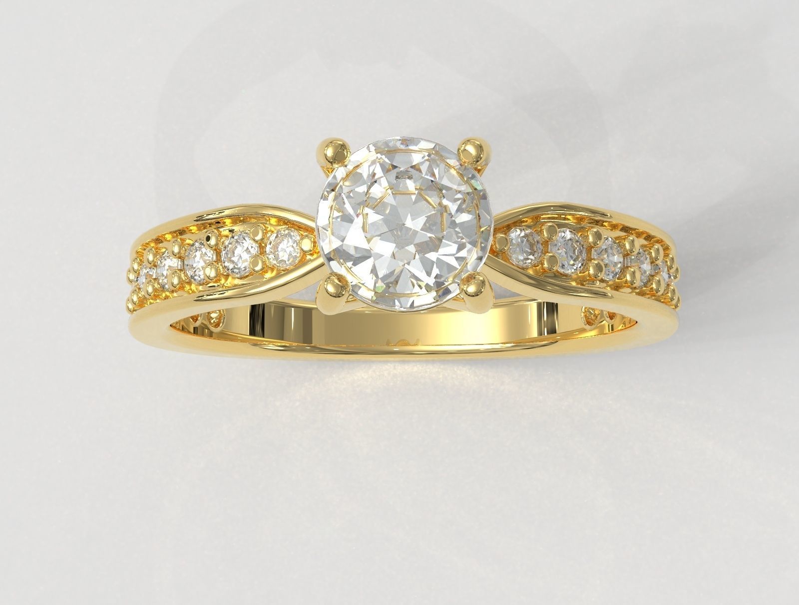 5mm Solitaire Ring 3D print model_2