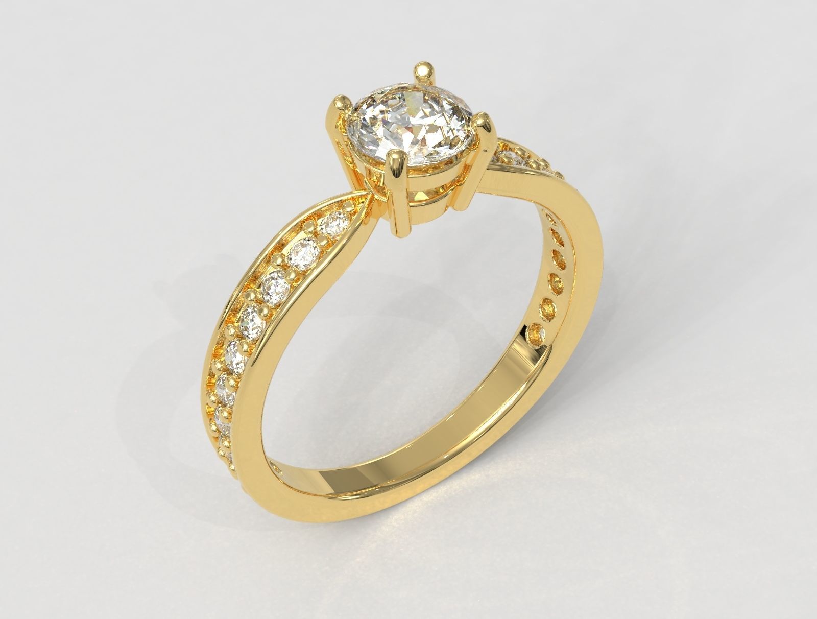 5mm Solitaire Ring 3D print model_1