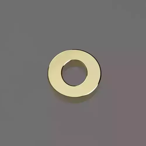 Alphabet O Letter Pendant 3D Model for Necklaces