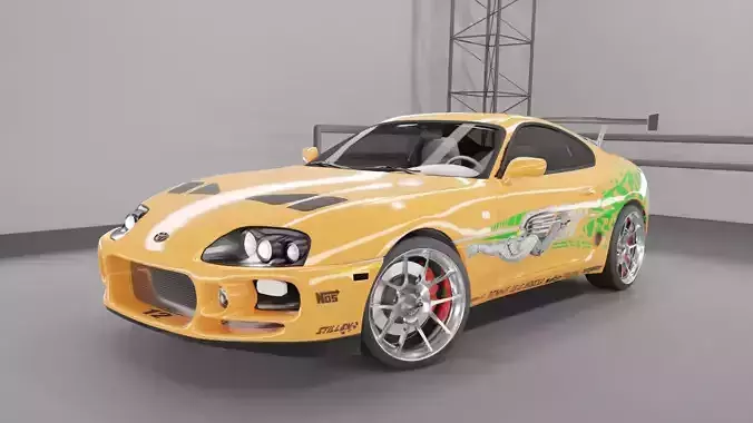 Toyota Supra mk4 mid-poly