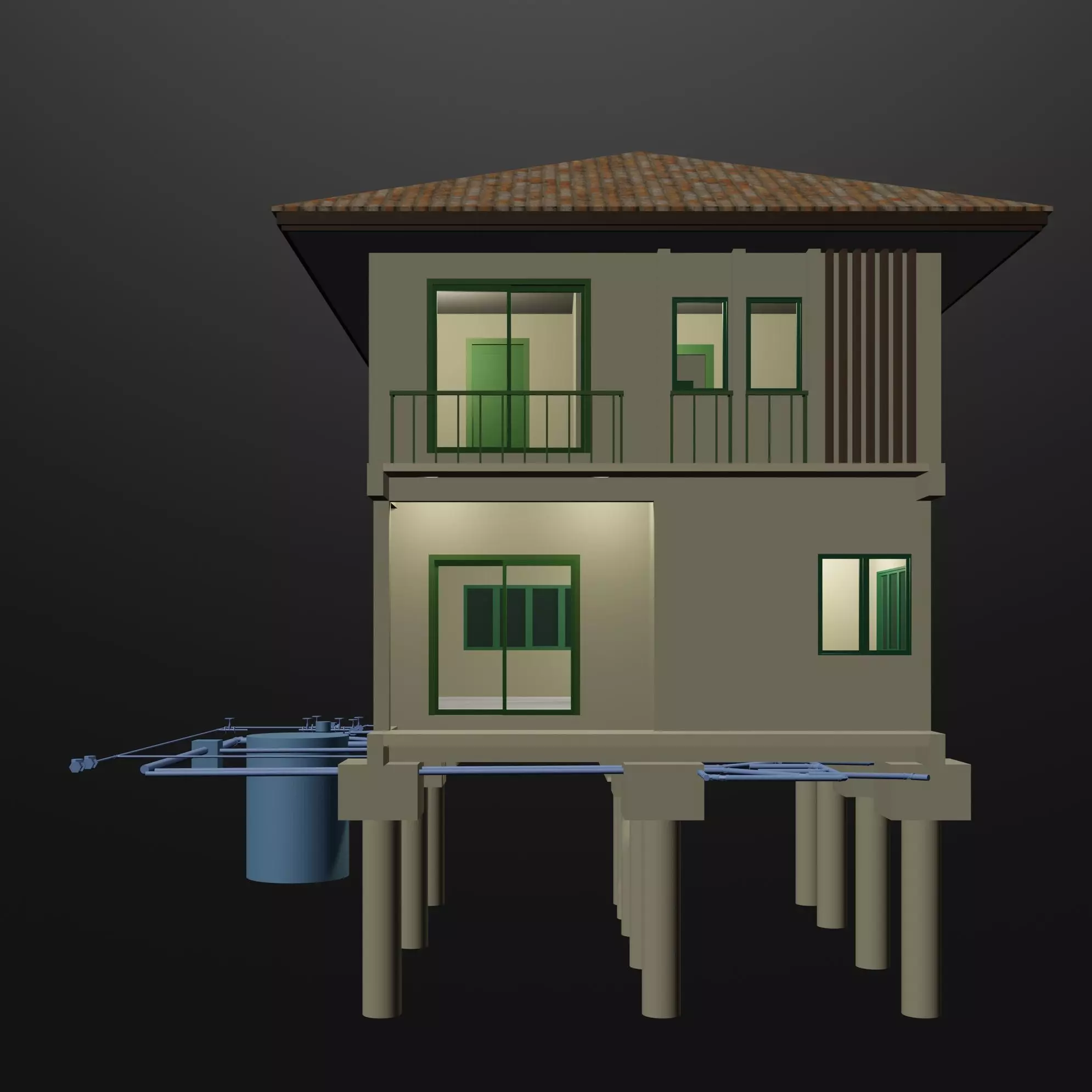 House under construction 3D model_0
