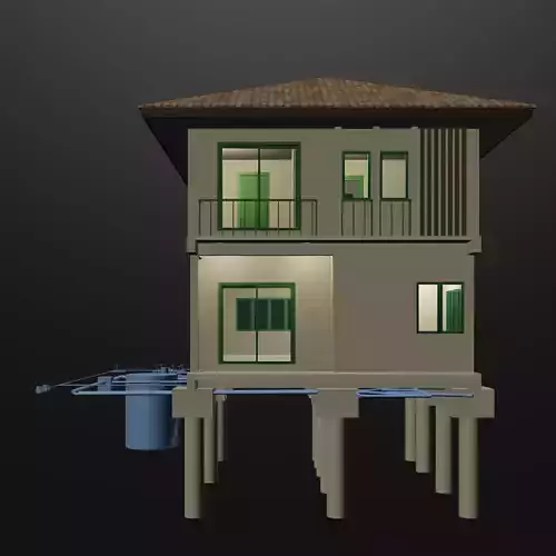 House under construction 3D model