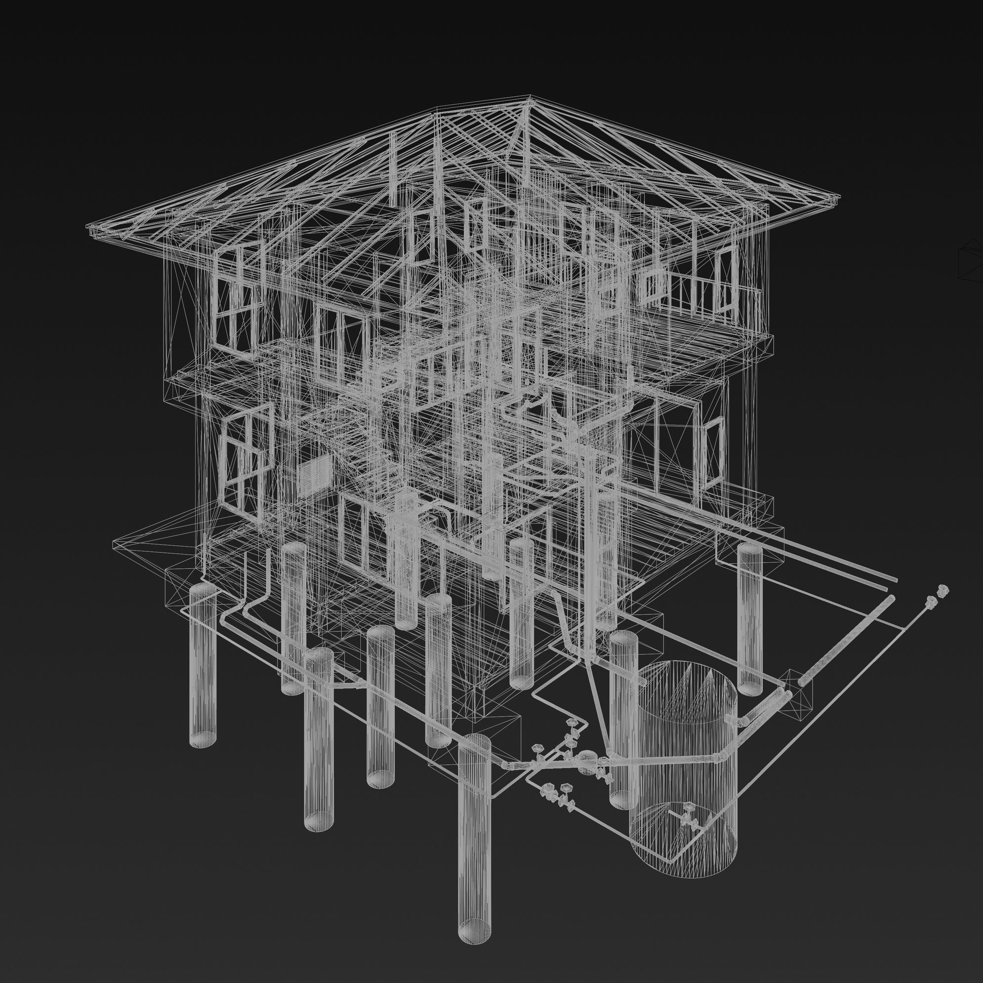 House under construction 3D model_5