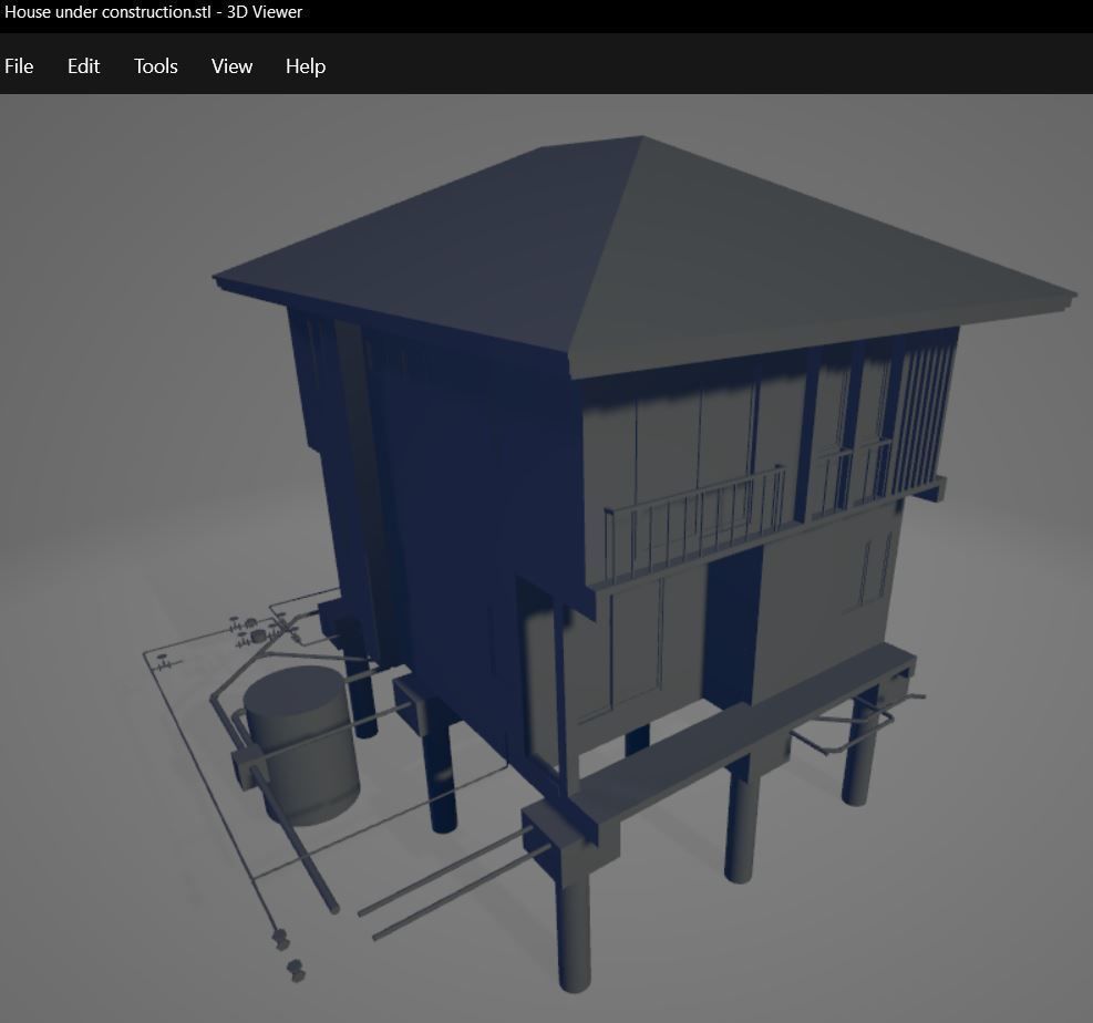 House under construction 3D model_8