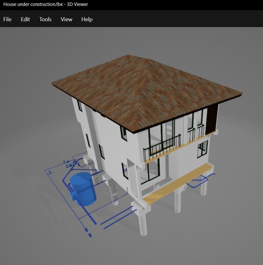House under construction 3D model_6