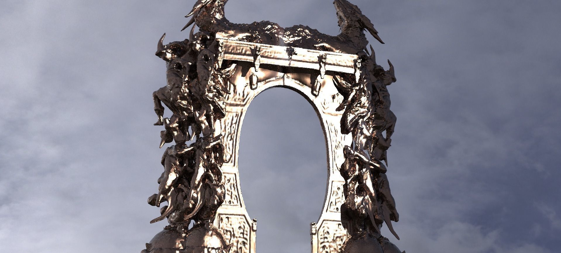 Dragon bone deity monolith Archway 5  3D model_1