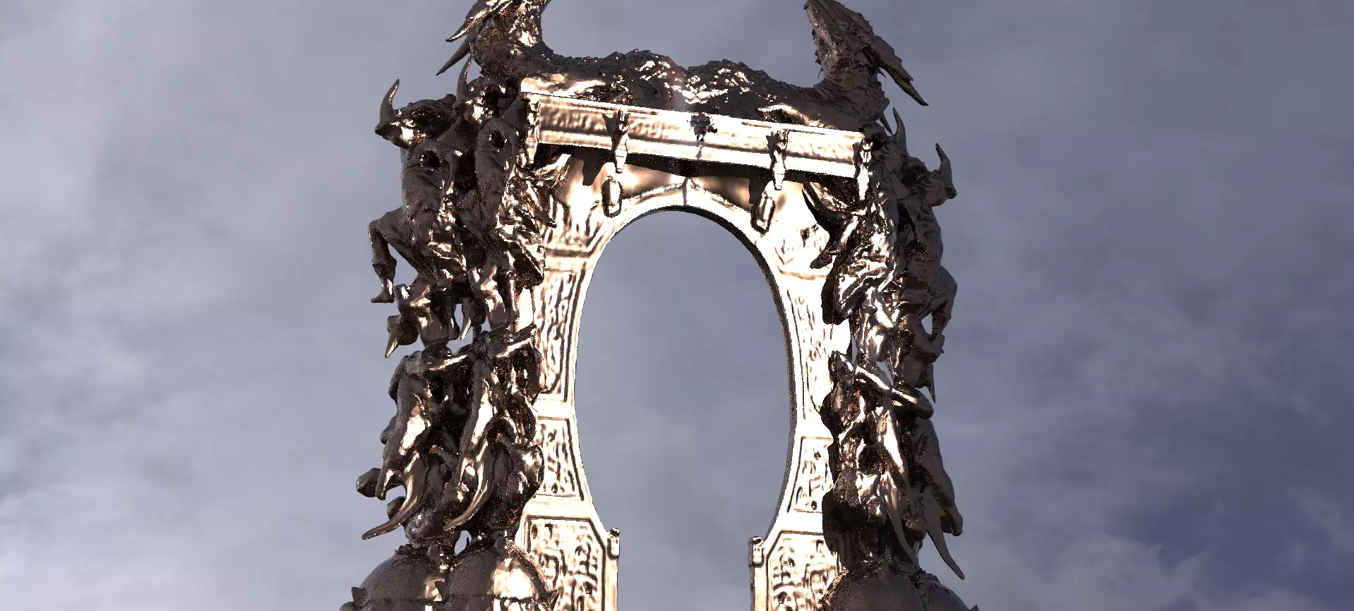 Dragon bone deity monolith Archway 5  3D model_0