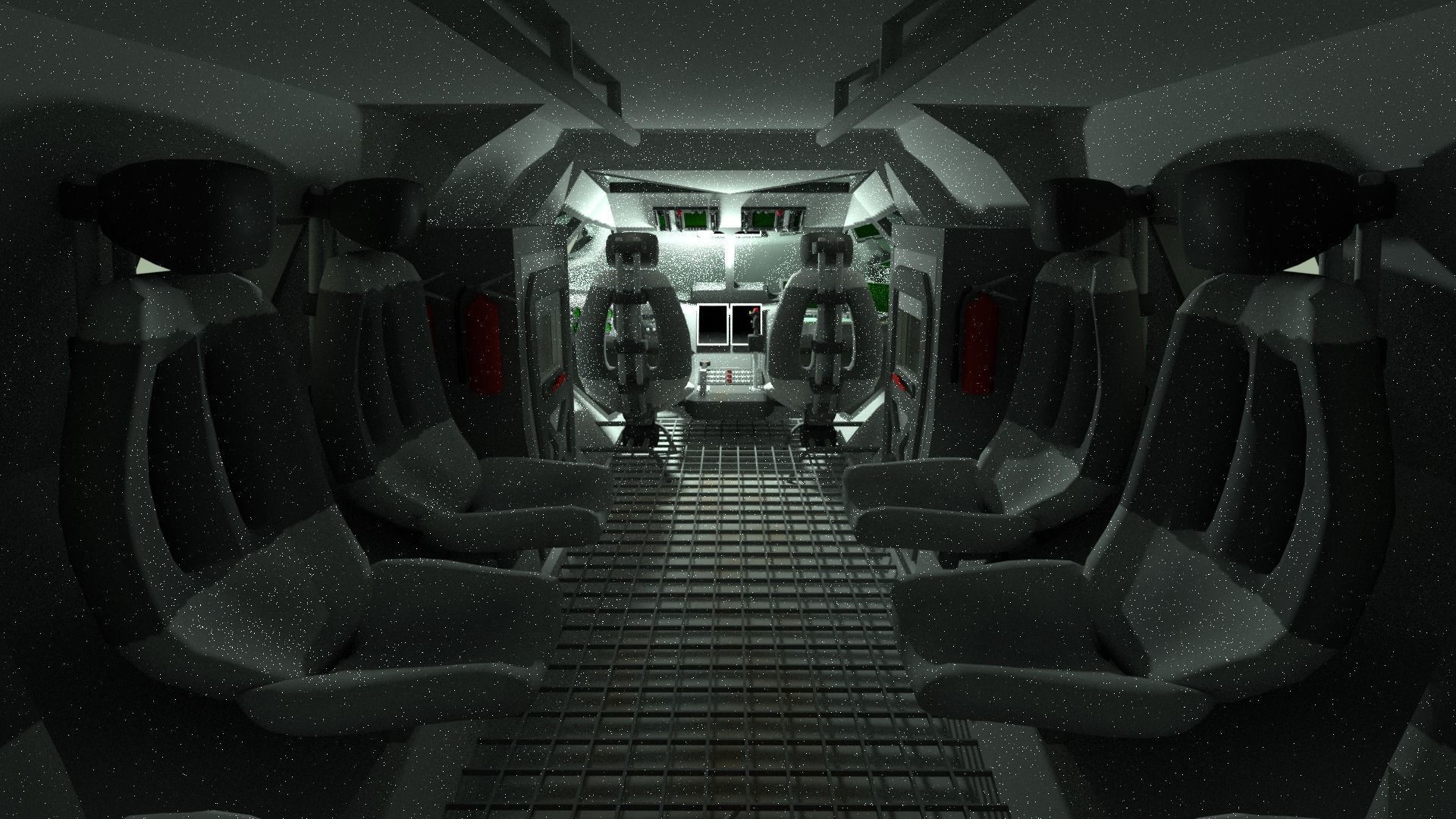 Mars Transportation Vehicle - Sci-Fi Armored Space Vehicle 3D model_17