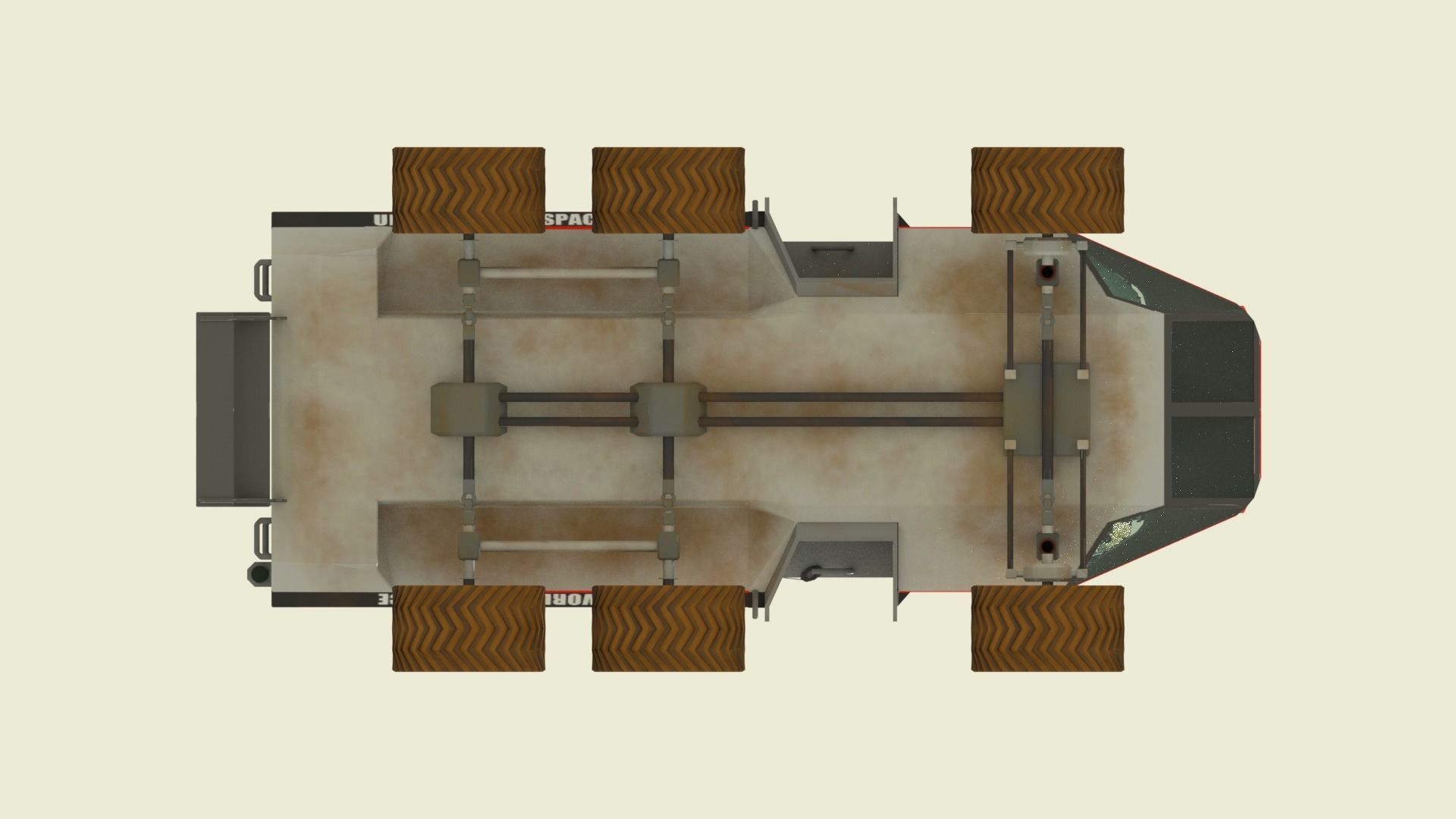 Mars Transportation Vehicle - Sci-Fi Armored Space Vehicle 3D model_12