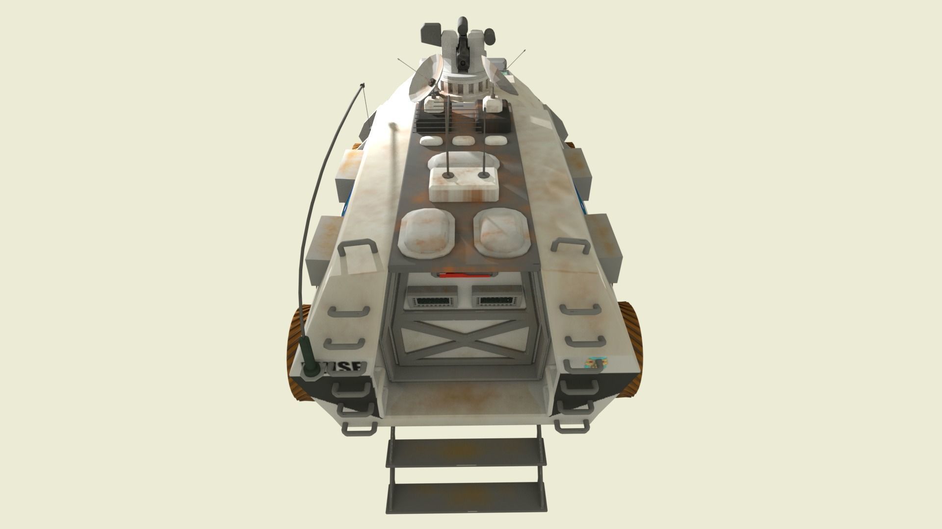 Mars Transportation Vehicle - Sci-Fi Armored Space Vehicle 3D model_22