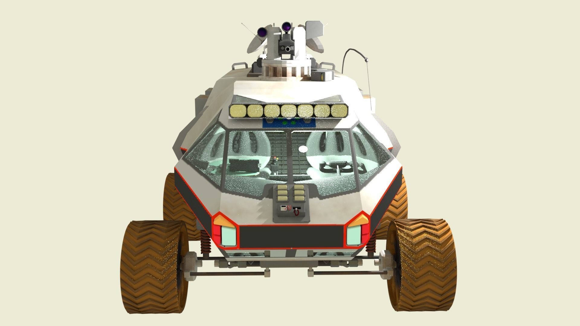 Mars Transportation Vehicle - Sci-Fi Armored Space Vehicle 3D model_5
