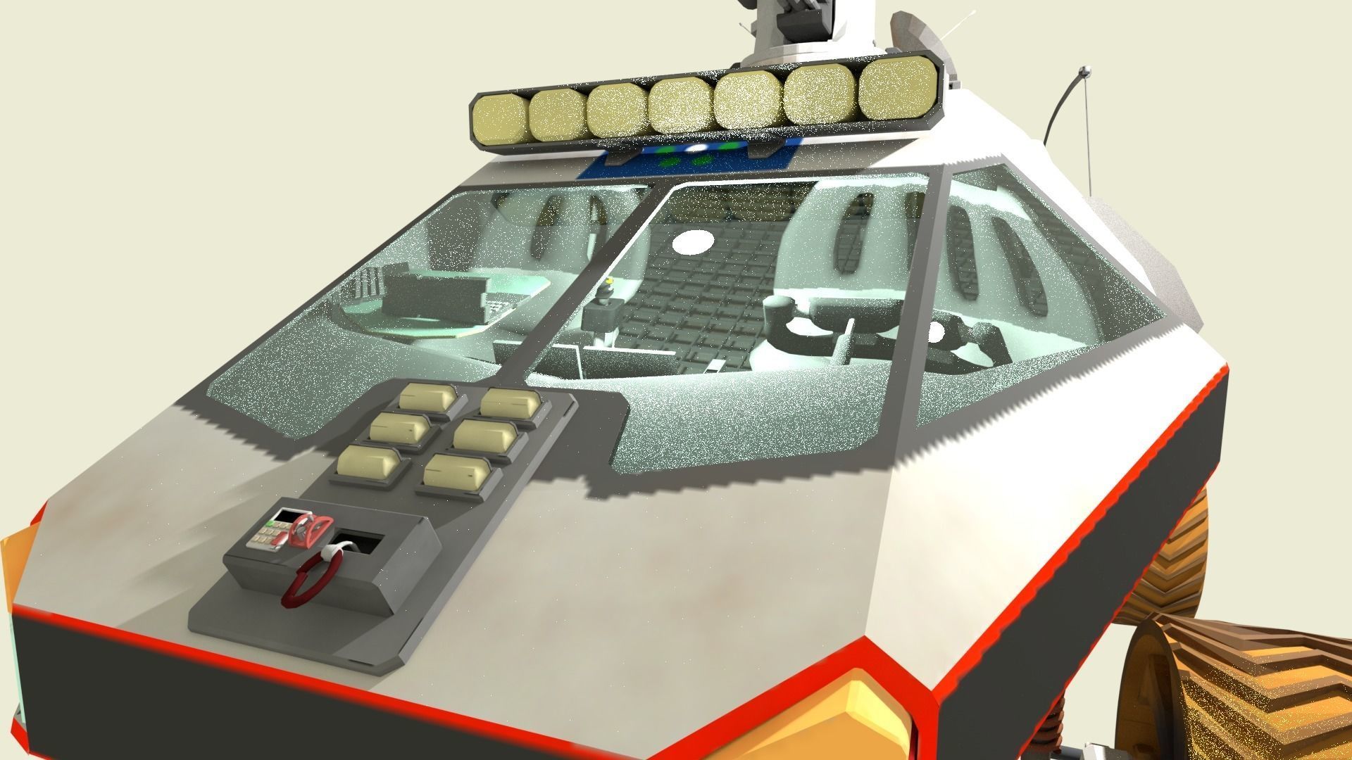 Mars Transportation Vehicle - Sci-Fi Armored Space Vehicle 3D model_20