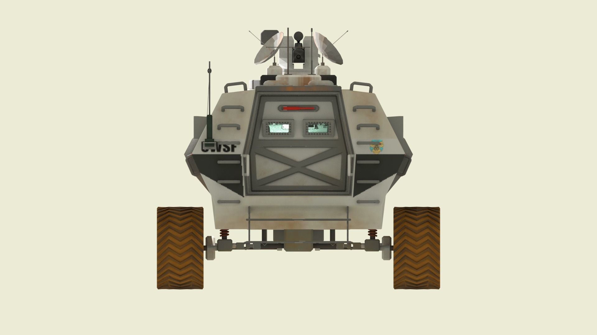 Mars Transportation Vehicle - Sci-Fi Armored Space Vehicle 3D model_10