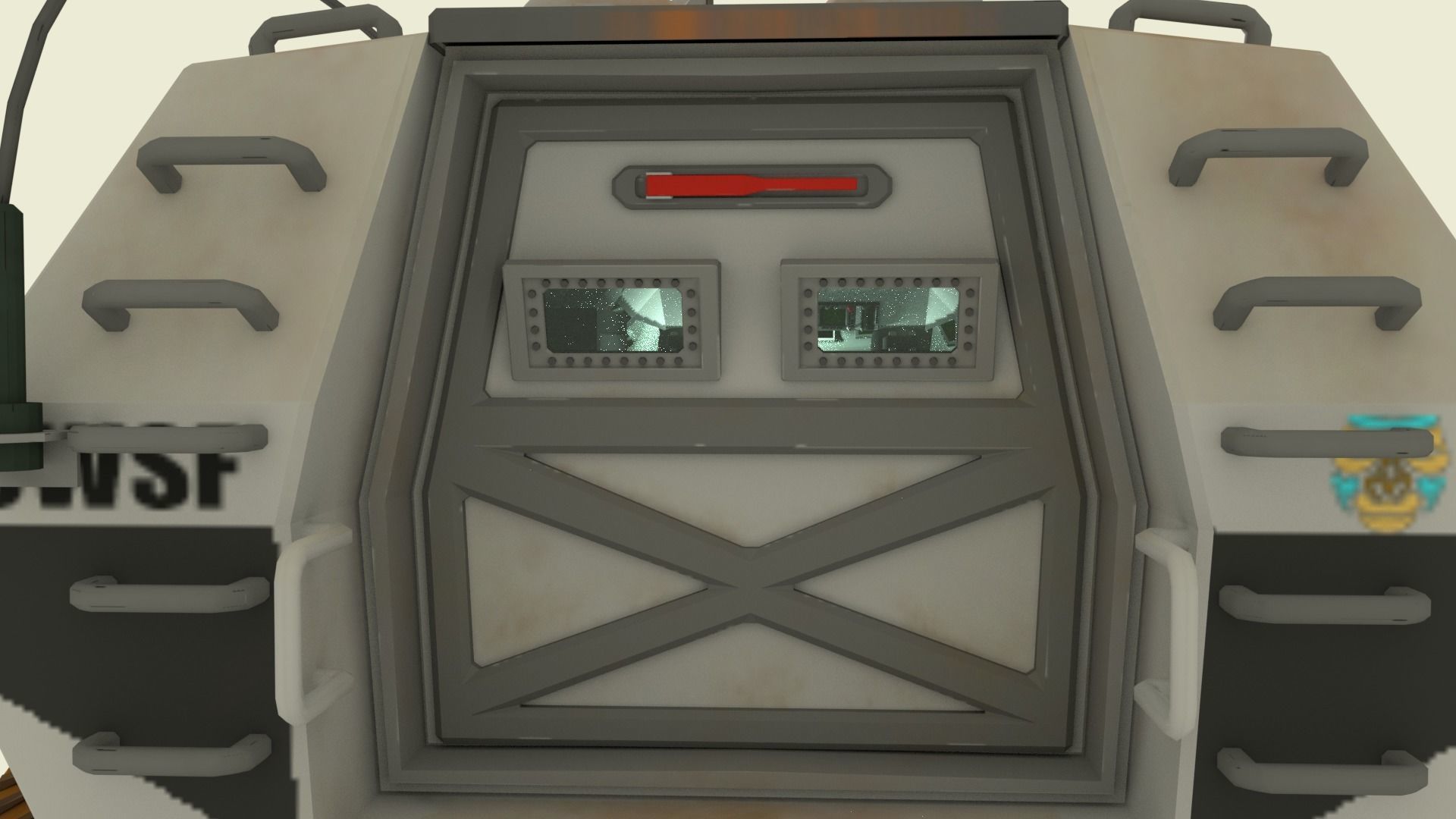 Mars Transportation Vehicle - Sci-Fi Armored Space Vehicle 3D model_16