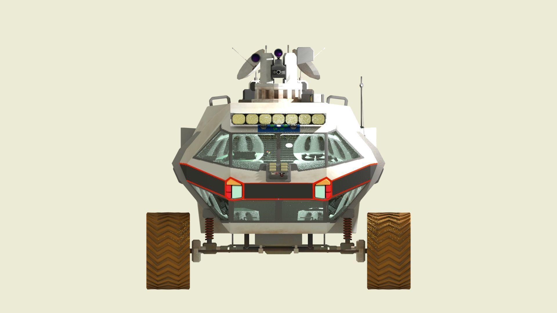 Mars Transportation Vehicle - Sci-Fi Armored Space Vehicle 3D model_7
