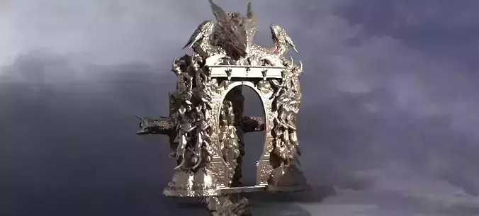 Dragon bone deity monolith Archway 6 3D model
