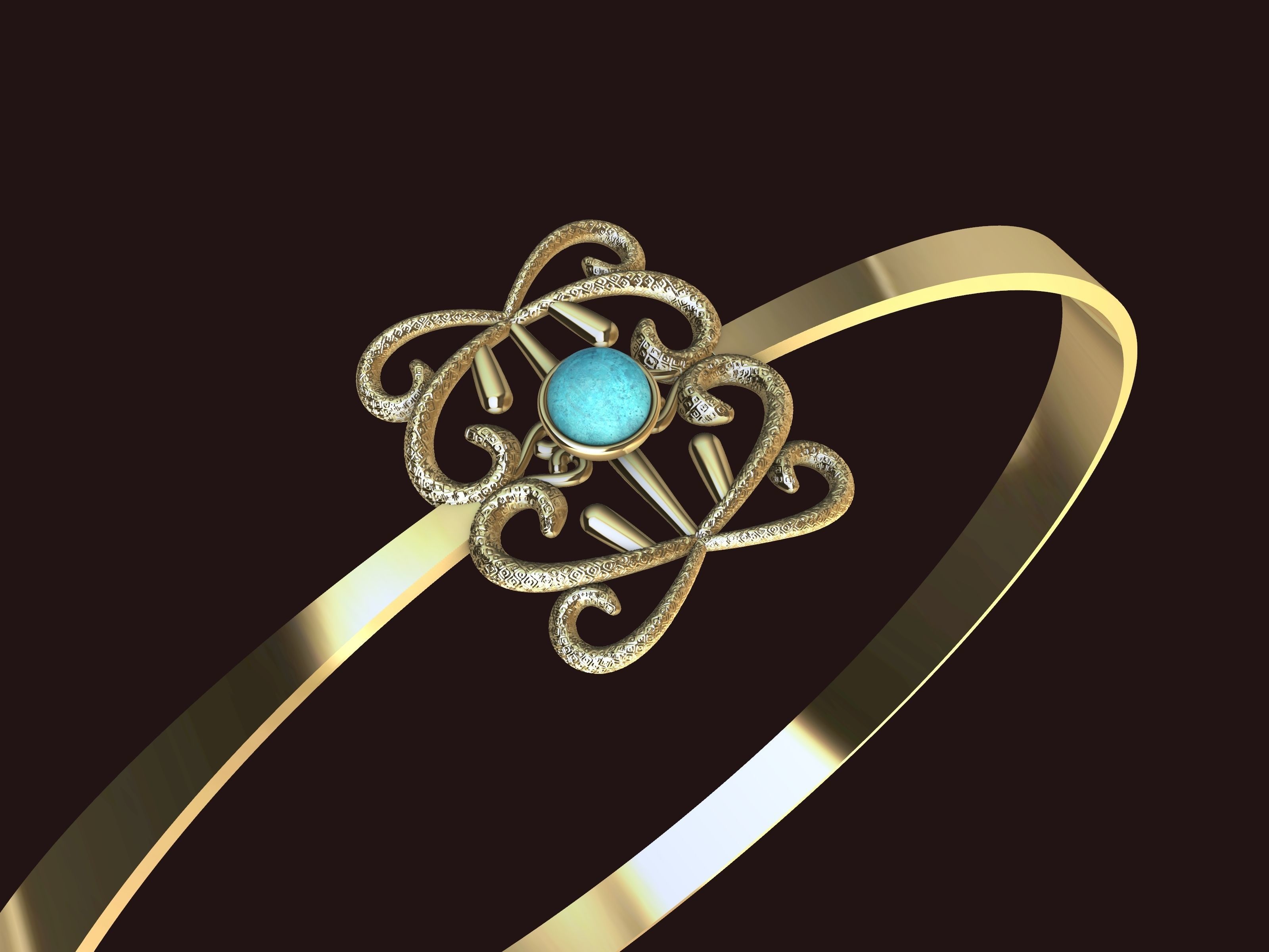 TEXTURED PEARL BRACELET STL VERIFIED 3D print model_6