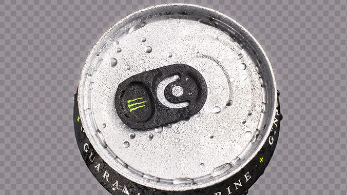 Soda Cans of Monster Coke and Pepsi Low-poly 3D model 7