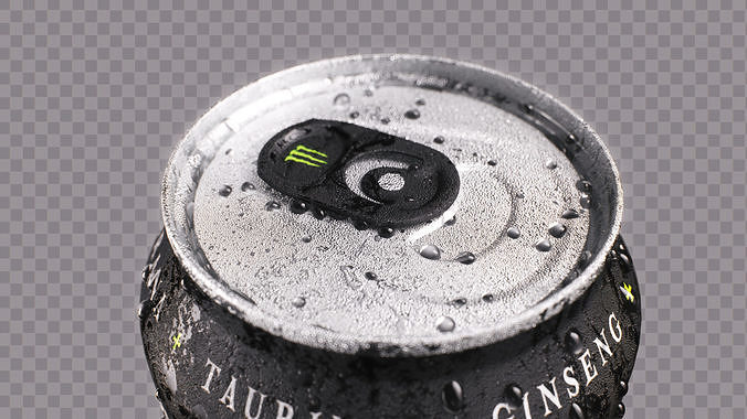 Soda Cans of Monster Coke and Pepsi Low-poly 3D model 2