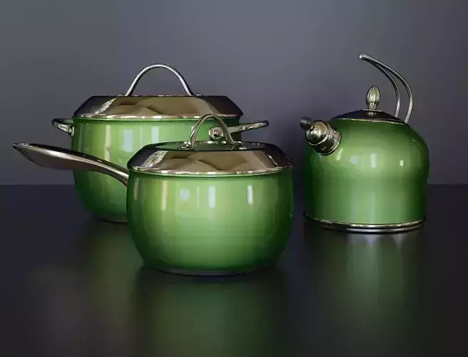 Small set of kitchen utensils 3D model